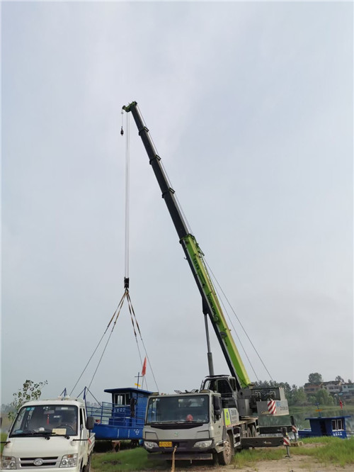 中卫市桥梁建设吊装案例